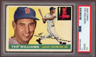 1955 TOPPS #  2 TED WILLIAMS RED SOX PSA 2 GD SET BREAK 500155 (KYCARDS)