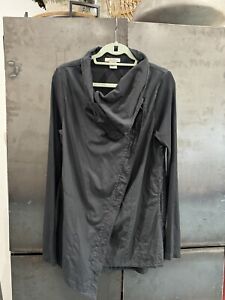 Prairie Underground Asymmetrical Black Jacket Lightweight Large Lagenlook