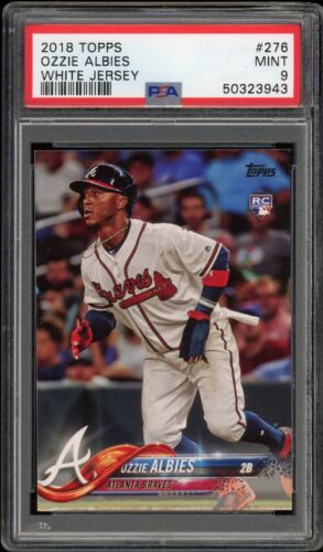 2018 Topps Ozzie Albies RC White Jersey #276 PSA 9 MINT Braves