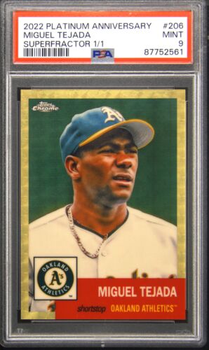 New Listing2022 Topps Chrome Anniversary SUPERFRACTOR Miguel Tejada 1/1 PSA 9 MINT 1 OF 1