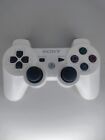 SONY PS3 Playstation 3 WHITE Dual Shock Wireless Controller CECHZC2U - TESTED!