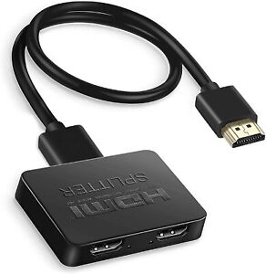 HDMI Splitter 1 In 2 Out 4K UHD HD 1080P 2-Port Repeater Splitter Amplifier 1x2