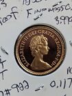 1983 Great Britain Gold Half Sovereign Proof Young Bust Right Coin 3.990g