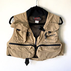 Simms Guide Fly Fishing Vest Size S Khaki Multi Pockets Hunting Vest Jacket