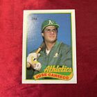 1988 Topps #370 JOSE CANSECO Very Rare ERROR Stats Cut