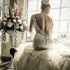 New Wedding Dress, Sexy BACKLESS Mermaid, Fit&Flare Ivory Lace Size 12 Reg$3499