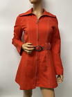 Divided light jacket trench coat  women size small red/orange color