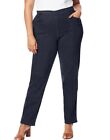 Just My Size Women's Plus-Size Pull-on Stretch Woven Pants Size 4X Blue Rinse