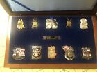 9/11 Commemorative Pin Set With Wooden Display Box
