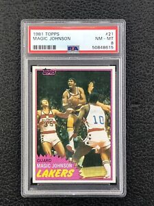 New Listing1981 Topps #21 Magic Johnson PSA 8 Los Angeles Lakers HOF 2nd Yr 1st Solo Card!