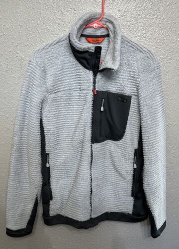 Mountain Hardwear Jacket Mens Small Gray High Loft Fleece Fill Zip