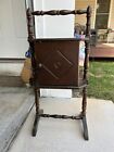 Antique Smoking Stand With Humidor Cabinet