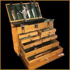 New Multi-Use 8 Drawer Hardwood Jewelry Tool Chest Rubber Handle Wood Storage