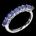 Oval Blue Tanzanite 5x3mm Gemstone 925 Sterling Silver Jewelry Ring Size 7