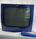 RCA CRT TV 13” Colorview Clear Translucent Blue Retro Gaming W Remote