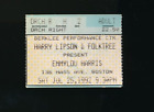 July 25 1992 Ticket stub Emmylou Harris Harry Lipson & Folktree Boston Berklee