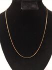 ITALY UNOAERRE 18K (750) Yellow Gold 1mm wide Chain Necklace 16.5” long 2.5gr.
