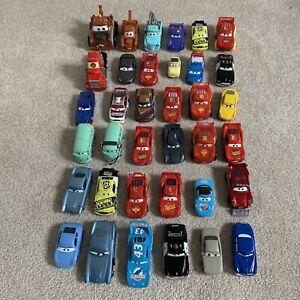 Lot of 36 Disney Pixar Diecast & Plastic Cars Lightning McQueen
