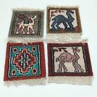 Miniature Egyptian woven tapestry rug wall hangings set of 4