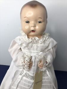 14” Vintage Petite Wonder Baby Compo & Cloth Baby Doll Repainted #me