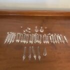Vintage Cut Clear Crystal Glass Spear Chandelier Prisms Lot Of All Sizes 67 Pc