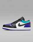 New Nike Air Jordan 1 Low 'Aqua' Shoes - Court Purple/Tropical Twist(553558-154)