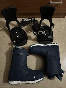 BURTON Snowboarding boots size 8.5 mens WITH CHANNEL BOARD ONLY BINDING SET!