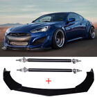 For Hyundai Genesis Coupe Front Bumper Lip Splitter Spoiler Body Kit + Strut Rod (For: 2011 Genesis Coupe)