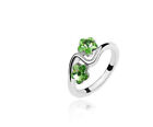 Swarovski Green Crystal Flower Blossom Ring Womens size 6