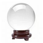 Clear Crystal Ball Quartz w/ Wood Stand ( 80 mm - 200 mm ) Healing Sphere