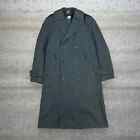 Vintage Military Trench Coat L Button Up Wool 36L 90s