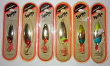 Lot of 6 New Assorted Johnson's Sprite Silver Spoon 1/4 & 1/2 Fishing Lures (#2)