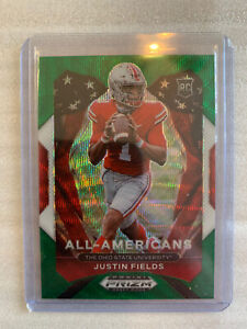 2021 Panini Prizm Justin Fields All-American’s Green Wave RC🔥📈💎 #192