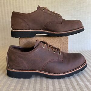 LL Bean Bucksport Katahdin Ironworks Leather Low Boots Mens 12 Lugged Goodyear