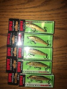 RAPALA COUNTDOWN 05=LOT OF 5 BROWN TROUT COLORED FISHING LURES==CD05