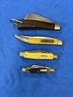 Lot Of 5 Vintage Pocket Knives K-Bar Schrade Walden Ranger Old Henry 340T Knife