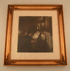 Peter Ilsted: Interior with two girls at the piano. Mezzotint in colours