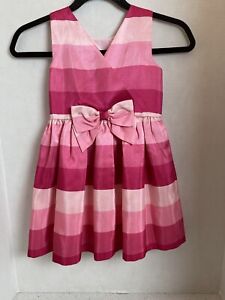 Gymboree Dress 4T Pink Striped Formal Party Holiday Easter Sleeveless Flare New