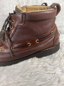 LL Bean Allagash Bison Brown Leather Chukka Boots 244479 Men's Shoes Size 12