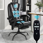 7Point Massage Office Chair Swivel Ergonomic Executive Chair w/ Footrest Leather