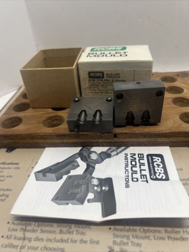 RCBS 9MM BULLET MOLD MOULD #82026 09-115-RN  2 CAVITY BOX & GUIDE NOS