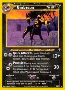 NM-Mint Umbreon - 32/75 - Rare - Unlimited Edition Pokemon Neo Discovery