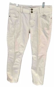 Cabi White Jeans, Size 14, Straight Leg, Two Button, Style # 763