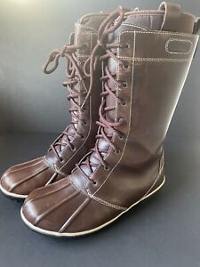 LL Bean 2.5 TEK Tall Duck Boots Waterproof Hunting All Leather Womens Size 9M