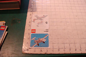 vintage LEGO paper: set 455 LEARJET as shown INSTRUCTION torn