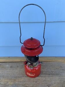 Vintage Coleman 200A Red Lantern Dated 12-65 (Parts or Repair)-Broken Globe