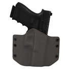 OWB Kydex Gun Holster for Glock Handguns - Gunmetal Gray