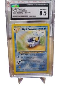 2002 Light Vaporeon Pokemon Neo Destiny 52/105 CGC 8.5