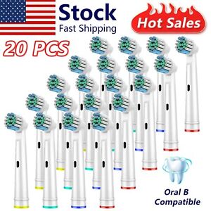 20 Precision Electric Toothbrush Replacement Fit For Oral B Braun Brush Heads