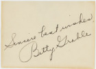 Betty Grable Autographed Signed Vintage Album Page AMCo COA 15207